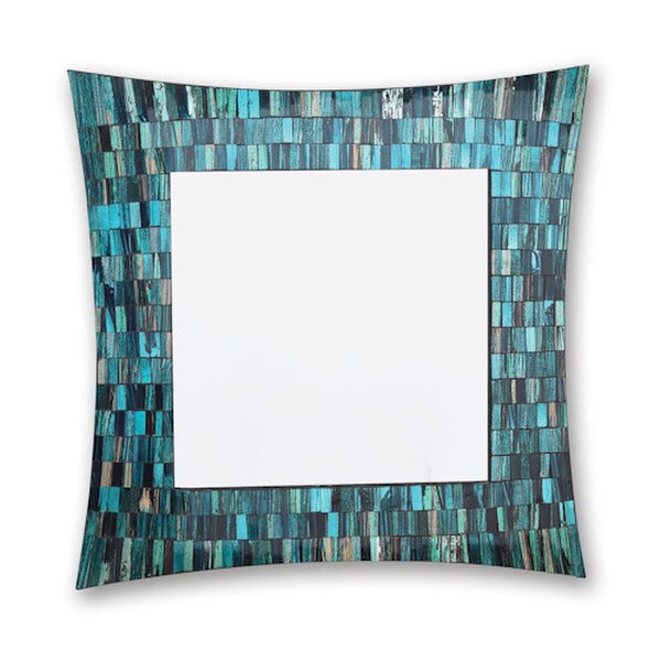 mosaic design in captivating shades of blues and greens shimmering effect